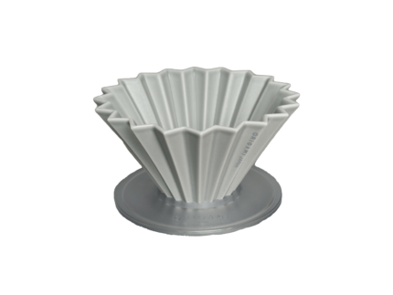 Matte Grey Origami Dripper with Base